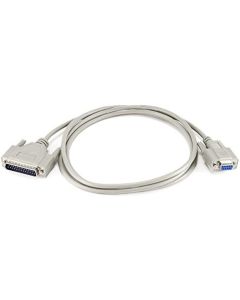 Monoprice Molded Null Modem Cable - 6 Feet - DB9 Female to DB25 Male