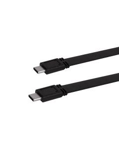 Monoprice USB C to USB C 3.2 Gen 1 Cable - 6 Feet - Black (10 Pack) Fast Charging, 5Gbps, 3A, Flat, Type C, Compatible with Xbox One / PS5 / Switch/iPad and More, 1 Count (Pack of 1)