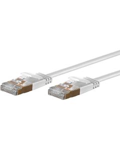 Monoprice SlimRun Cat6A Ethernet Patch Cable - Network Internet Cord - RJ45, Stranded, STP, Pure Bare Copper Wire, 36AWG, 50ft, White