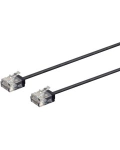 Monoprice - 134211 Cat6 Ethernet Patch Cable - 0.5 Feet - Black | Stranded, 550MHz, UTP, Pure Bare Copper Wire, 32AWG - Micro SlimRun Series