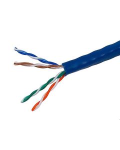 Monoprice 1000FT 24AWG Cat5e 350MHz UTP Solid, Riser Rated (CMR), Bulk Ethernet Bare Copper Cable - Blue