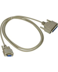 Monoprice 6-Feet Null Modem DB9F/DB25F Molded Cable (100483), White